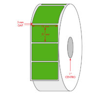 Etiqueta Adhesiva Verde 76x51mm