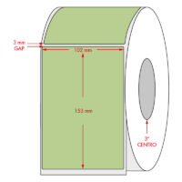 Etiqueta Adhesiva Verde 102x153 mm